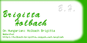 brigitta holbach business card